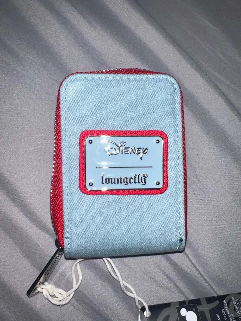 Loungefly Disney Mickey Mouse Cherries Denim Accordion Wallet-BoxLunch Exclusive - Picture 5 of 5